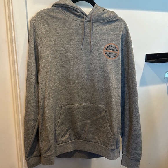 Brixton Other - Brixton Supply Gray Hoodie Sweatshirt Size L NWT
